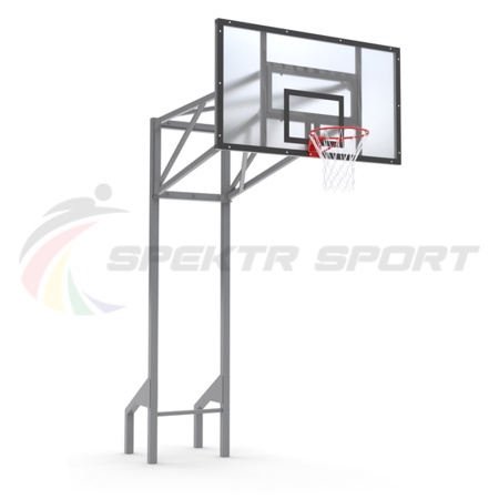 Купить Стойка баскетбольная уличная усиленная со щитом из оргстекла, кольцом и сеткой SP D 413 в Шимановске 