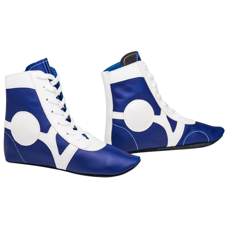 Купить Обувь для самбо SM-0102, кожа, синий Rusco в Шимановске 