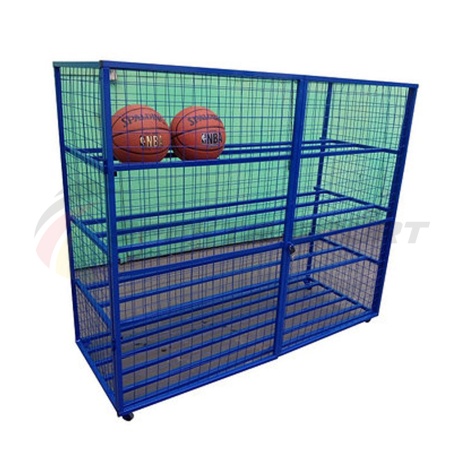 Купить Стеллаж для хранения мячей и инвентаря передвижной металлический (сетка) Цельносварной в Шимановске 